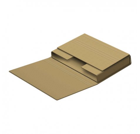 Dohe Estuches de Envio Automontables de Embalaje - Carton Marron de Canal - Solapas Ajustables - Multiples Pliegues - Facilita Adaptar Tamaño Del Objeto