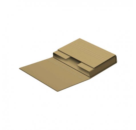 Dohe Estuches de Envio Automontables de Embalaje - Carton Marron de Canal - Solapas Ajustables - Multiples Pliegues - Facilita Adaptar Tamaño Del Objeto