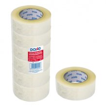 Dohe Cintas de Sellado de Embalajes - 6uds - Polipropileno Resistente - Adhesivo Potente - Transparente (6 uds)