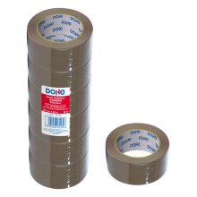 Dohe Cintas de Sellado de Embalajes - Polipropileno Resistente - Potente Adhesivo - Silencioso - Marron (6 uds)