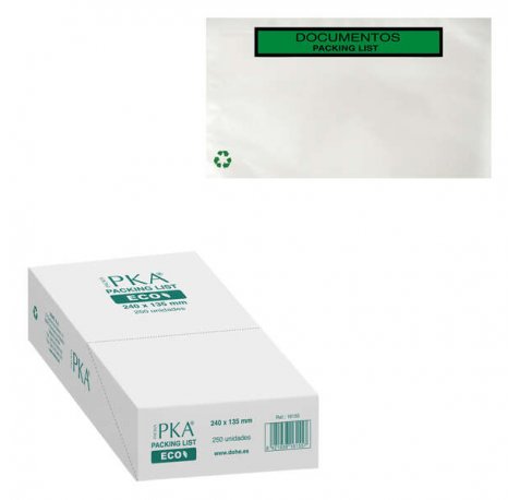 Dohe Caja de 250 Sobres Autoadhesivos Ecologicos - Packing List Especial Envios