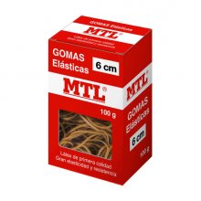 Dohe Goma de Borrar Resistente - 6cm de Longitud - Fabricada en Latex de Gran Elasticidad - Caja de 100gr
