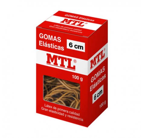 Dohe Goma de Borrar Resistente - 6cm de Longitud - Fabricada en Latex de Gran Elasticidad - Caja de 100gr