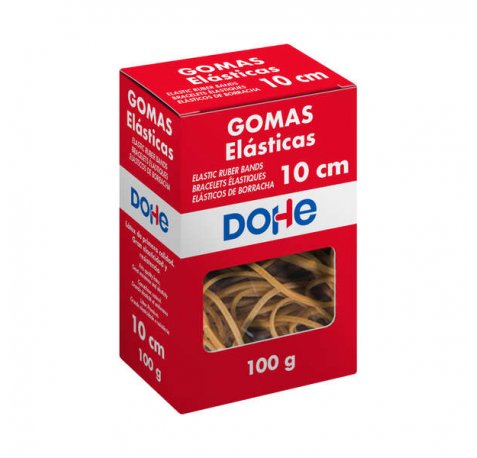 Dohe Goma de Borrar Resistente - Longitud 10cm - Fabricada en Latex de Gran Elasticidad - Caja de 100gr