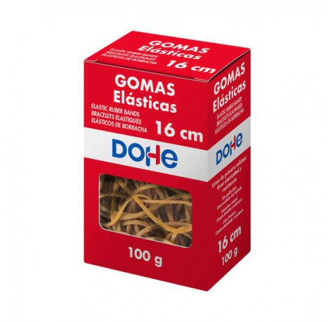 Dohe Goma de Borrar Resistente - Longitud 16mm - Fabricada en Latex de Gran Elasticidad - Caja de 100gr