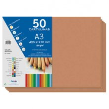 Dohe Cartulinas A3 - 50 Hojas - Gramaje de 180g - Ideal para Manualidades y Proyectos Escolares