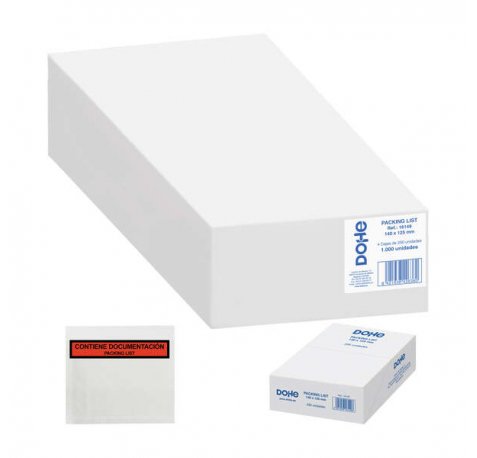 Dohe Caja de 1000 Sobres Autoadhesivos para Envio de Documentos - Packing List Especial Envios