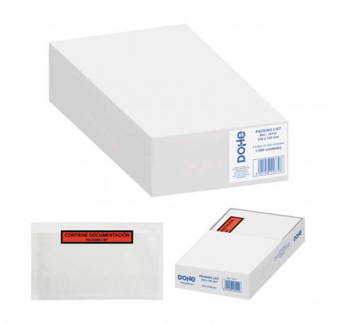 Dohe Caja de 1000 Sobres Autoadhesivos para Envio de Documentos - Packing List Especial Envios