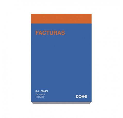 Dohe Talonarios Preimpresos a Dos Tintas - 100 Hojas - Cuarto Natural - Sencillo