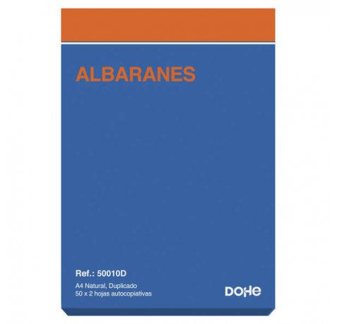 Dohe Talonario Albaranes - 100 Hojas - Papel Autocopiativo - Tamaño A4