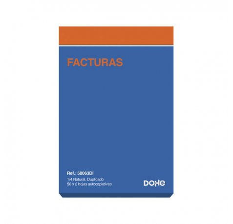Dohe Talonarios Preimpresos a Dos Tintas en Papel Autocopiativo - 100 Hojas - Cuarto Natural - Duplicado