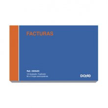 Dohe Talonarios Preimpresos a Dos Tintas en Papel Autocopiativo - 100 Hojas - Cuarto Apaisado - Duplicado