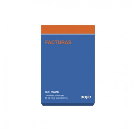 Dohe Talonarios Preimpresos a Dos Tintas en Papel Autocopiativo - 100 Hojas - Octavo Natural - Duplicado