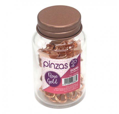Dohe Pinzas Metalicas - 19mm - Resistente y Duradera - Ideal para Sujetar Documentos