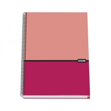 Dohe Cuaderno Espiral Tapa Dura A4 - 228x300mm - Cubierta Carton Forrado - Interior 100 Hojas Offset 90g - Cuadricula 5mm