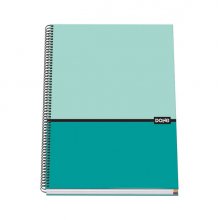 Dohe Cuaderno en Espiral de Tapa Dura A4 - 228x300mm - Cubierta en Carton Forrado con Papel Impreso a Todo Color y Plastificado Mate - Interior de 100 Hojas en Papel Offset de 90gr