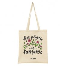 Dohe Totebag de Algodon Reciclado y Organico - 220gr - Asas Largas - Sostenible y Respetuoso con el Medio Ambiente - Ideal para Uso Diario