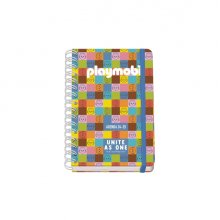 Dohe Playmobil Unite As One Agenda Escolar 25/26 Espiral Wire?o A5 - Semana Vista - Papel 80g/m2 - 4 Hojas de Pegatinas - Cubierta de Carton Plastificado - Cierre con Goma Elastica