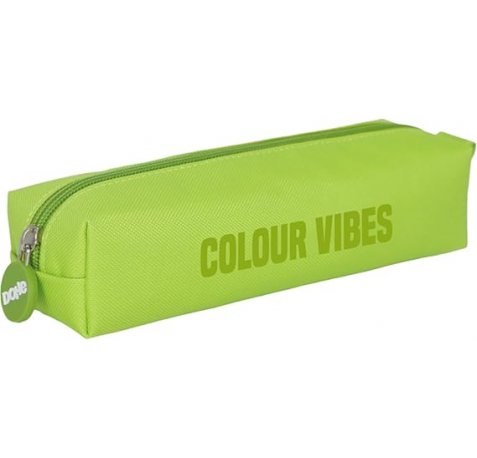 Dohe Colour Vibes Portatodo Cuadrado - Cierre con Cremallera y Tirador de Goma - Color Verde Lima