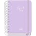 Dohe Serenity Agenda Escolar 25/26 Espiral Wire?o A6 - Dia Pagina - Papel 80g/m2 - 4 Hojas de Pegatinas - Cubierta de Carton Plastificado - Cierre con Goma Elastica - Color Morado