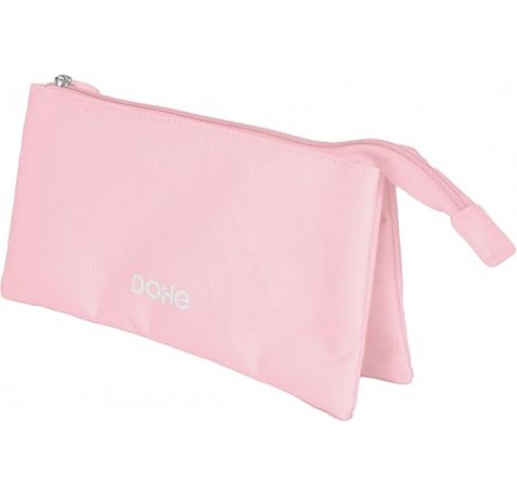 Dohe Serenity Portatodo Triple - Cierre Doble con Cremallera y Tirador de Goma - Color Rosa