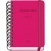 Dohe Colour Vibes Agenda Escolar 25/26 Espiral Wire?o A6 - Dia Pagina - Papel 80g/m2 - 4 Hojas de Pegatinas - Cubierta de Carton Plastificado - Cierre con Goma Elastica - Color Rosa