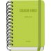 Dohe Colour Vibes Agenda Escolar 25/26 Espiral Wire?o A6 - Dia Pagina - Papel 80g/m2 - 4 Hojas de Pegatinas - Cubierta de Carton Plastificado - Cierre con Goma Elastica - Color Verde Lima