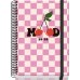 Dohe Cherry Agenda Escolar 25/26 Espiral A5 - Dia Pagina - Papel 70g/m2 - 4 Hojas de Pegatinas - Cubierta de Carton Plastificado - Cierre con Goma Elastica