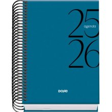 Dohe System Agenda Escolar 25/26 Espiral A6 - Dia Pagina - Papel 70g/m2 - Cubierta de Carton Plastificado - Color Azul (10 uds)