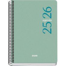 Dohe Esencial Agenda Escolar 25/26 Espiral A5 - Semana Vista - Papel 70g/m2 - Cubierta en Polipropileno - Color Verde (10 uds)