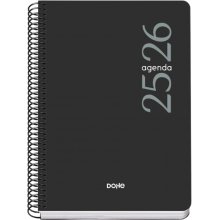 Dohe Esencial Agenda Escolar 25/26 Espiral A5 - Semana Vista - Papel 70g/m2 - Cubierta en Polipropileno - Color Negro (10 uds)