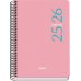 Dohe Esencial Agenda Escolar 25/26 Espiral A5 - Dia Pagina - Papel 70g/m2 - Cubierta en Polipropileno - Color Rosa (10 uds)