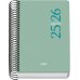 Dohe Esencial Agenda Escolar 25/26 Espiral A6 - Dia Pagina - Papel 70g/m2 - Cubierta en Polipropileno - Color Verde (10 uds)