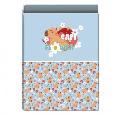Dohe Capi Flower Carpeta con 4 Anillas de 40mm - Formato Folio - Guardas Impresas - Cubierta de Carton Plastificado - 26x34x6cm - Multicolor