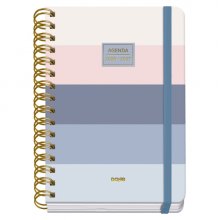 Dohe Premium Donna Agenda Escolar 26/27 - Formato A5 - Semana Vista - Papel Offset Ahuesado 80g - Cubierta de Carton Plastificado - Espiral Metalica Doble - Goma - 15x21x2cm - Multicolor