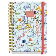 Dohe Premium Eden Agenda Escolar 26/27 - Formato A5 - Dia Pagina - Papel Offset Ahuesado 80g - Cubierta de Carton Plastificado - Espiral Metalica Doble - Goma - 15x21x4cm - Multicolor