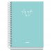 Dohe Basic Serenity Agenda Escolar 26/27 - Formato A5 - Semana Vista - Papel Offset Ahuesado 70g - Cubierta de Carton Plastificado - Espiral Metalica - Goma - 15x21x2cm - Color Verde