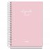 Dohe Basic Serenity Agenda Escolar 26/27 - Formato A5 - Dia Pagina - Papel Offset Ahuesado 70g - Cubierta de Carton Plastificado - Espiral Metalica - Goma - 15x21x4cm - Color Rosa