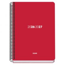 Dohe Basic Element Agenda Escolar 26/27 - Formato A5 - Semana Vista - Papel Offset Ahuesado 70g - Cubierta de Carton Plastificado - Espiral - Goma - 15x21x2cm - Color Rojo Dohe Basic Element Agenda Escolar 26/27 - Formato A5 - Semana Vista - Papel Offset Ahuesado 70g - Cubierta de Carton Plastificado - Espiral - Goma - 15x21x2cm - Color Rojo