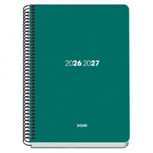 Dohe Basic Element Agenda Escolar 26/27 - Formato A5 - Dia Pagina - Papel Offset Ahuesado 70g - Cubierta de Carton Plastificado - Espiral Metalica - Goma - 15x21x4cm - Color Verde Dohe Basic Element Agenda Escolar 26/27 - Formato A5 - Dia Pagina - Papel Offset Ahuesado 70g - Cubierta de Carton Plastificado - Espiral Metalica - Goma - 15x21x4cm - Color Verde