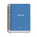 Dohe Basic Element Agenda Escolar 26/27 - Formato A6 - Dia Pagina - Papel Offset Ahuesado 70g - Cubierta de Carton Plastificado - Espiral Metalica - Goma - 12x17x3cm - Color Azul