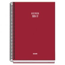 Dohe Basic Colour Vibes Agenda Escolar 26/27 - Formato A5 - Semana Vista - Papel Offset Ahuesado 70g - Cubierta de Carton Plastificado - Espiral - Goma - 15x21x2cm - Color Burdeos Dohe Basic Colour Vibes Agenda Escolar 26/27 - Formato A5 - Semana Vista - Papel Offset Ahuesado 70g - Cubierta de Carton Plastificado - Espiral - Goma - 15x21x2cm - Color Burdeos