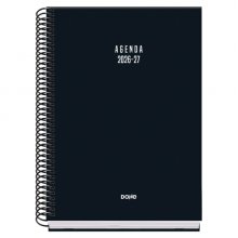 Dohe Basic Colour Vibes Agenda Escolar 26/27 - Formato A5 - Dia Pagina - Papel Offset Ahuesado 70g - Cubierta de Carton Plastificado - Espiral Metalica - Goma - 15x21x4cm - Color Negro Dohe Basic Colour Vibes Agenda Escolar 26/27 - Formato A5 - Dia Pagina - Papel Offset Ahuesado 70g - Cubierta de Carton Plastificado - Espiral Metalica - Goma - 15x21x4cm - Color Negro