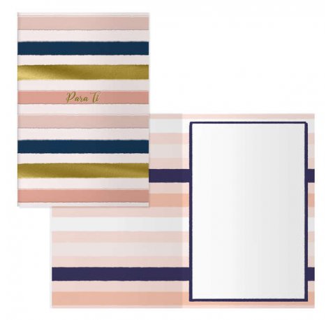 Dohe Tarjeta de Felicitacion - 11.5x17cm - Impresas a Todo Color - Estampaciones con Pelicula de Color - Estampacion en Seco - Papel Offset Blanco de 300gr - Incluye Sobre de Color (6 uds)