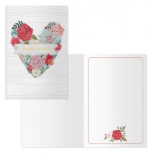 Dohe Tarjeta de Felicitacion de San Valentin - 11.5x17cm - Impresas a Todo Color - Estampaciones con Pelicula de Color - Estampacion en Seco - Papel Offset Blanco de 300gr - Incluye Sobre de Color (6 uds)