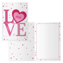 Dohe Tarjeta de Felicitacion San Valentin - 11.5x17cm - Impresion a Todo Color - Estampaciones con Pelicula de Color - Estampacion en Seco - Papel Offset Blanco de 300gr - Incluye Sobre de Color (6 uds)