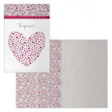 Dohe Tarjeta de Felicitacion de San Valentin - 11.5x17cm - Impresas a Todo Color - Estampaciones con Pelicula de Color - Estampacion en Seco - Papel Offset Blanco de 300gr - Incluye Sobre de Color (6 uds)