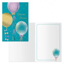 Dohe Tarjeta de Felicitacion Dia de la Madre - 11.5x17cm - Impresas a Todo Color - Estampaciones con Pelicula de Color - Estampacion en Seco - Papel Offset Blanco de 300gr - Incluye Sobre de Color (6 uds)