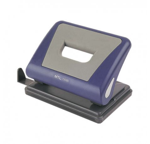 Dohe Taladro Resistente de Alta Calidad - 6mm de Diametro - Distancia de 80mm Entre Perforaciones - Guia Ajustable para Papel - Cubeta de Facil Apertura