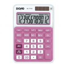 Dohe Calculadora Electronica de 12 Digitos - Alimentacion Solar y a Pilas - 4 Teclas de Memoria - Apagado Automatico - Teclas de Gran Formato - Funciones de Raiz Cuadrada y Mark Up